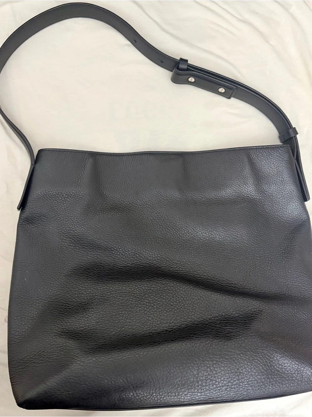 Vince Modern V Stamped Python Medium Hobo bag